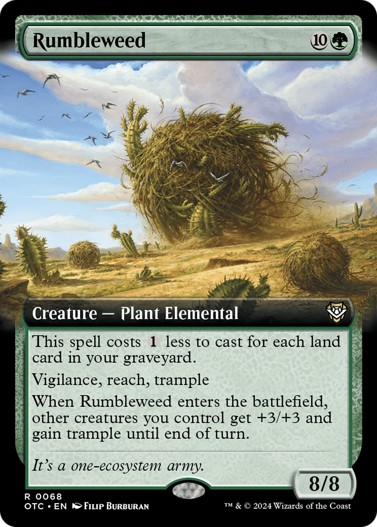 Rumbleweed (Extended Art) [Outlaws of Thunder Junction Commander] - Magic: The Gathering - Card Brawlers | Quebec | Canada |