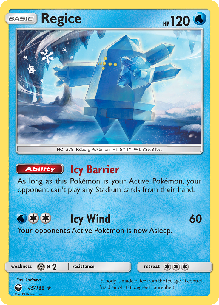 Regice (45/168) [Sun & Moon: Celestial Storm] - Pokémon - Card Brawlers | Quebec | Canada |