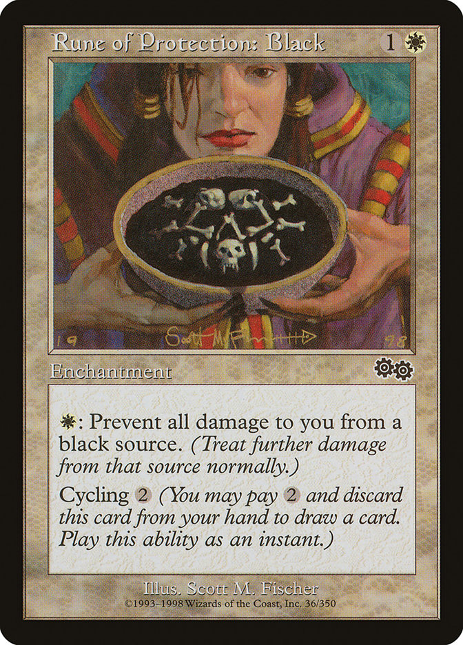 Rune of Protection: Black [Urza's Saga] - Magic: The Gathering - Card Brawlers | Quebec | Canada |