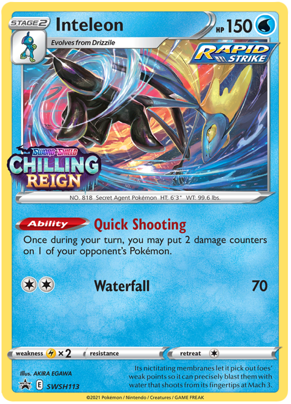 Inteleon (SWSH113) [Sword & Shield: Black Star Promos] - Pokémon - Card Brawlers | Quebec | Canada |