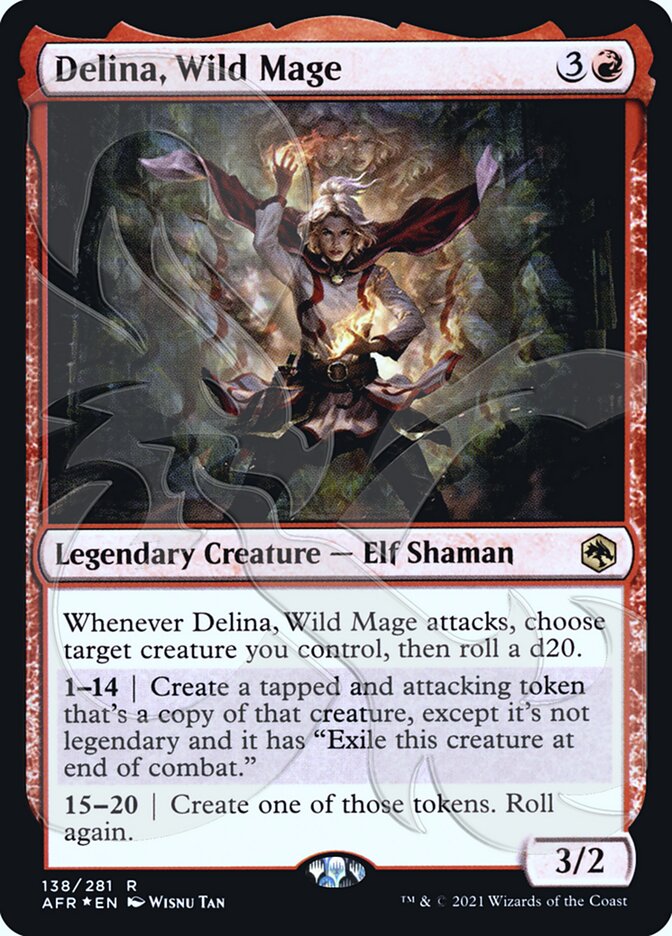 Delina, Wild Mage (Ampersand Promo) [Dungeons & Dragons: Adventures in the Forgotten Realms Promos] - Magic: The Gathering - Card Brawlers | Quebec | Canada |