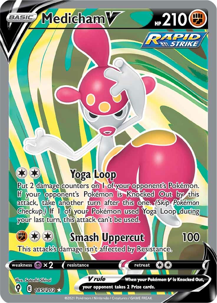 Medicham V (185/203) [Sword & Shield: Evolving Skies] - Pokémon - Card Brawlers | Quebec | Canada |
