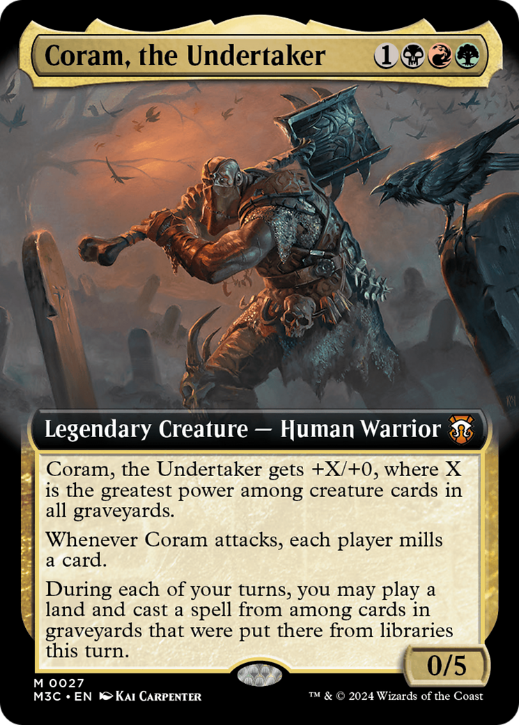Coram, the Undertaker (Extended Art) [Modern Horizons 3 Commander] - Magic: The Gathering - Card Brawlers | Quebec | Canada |