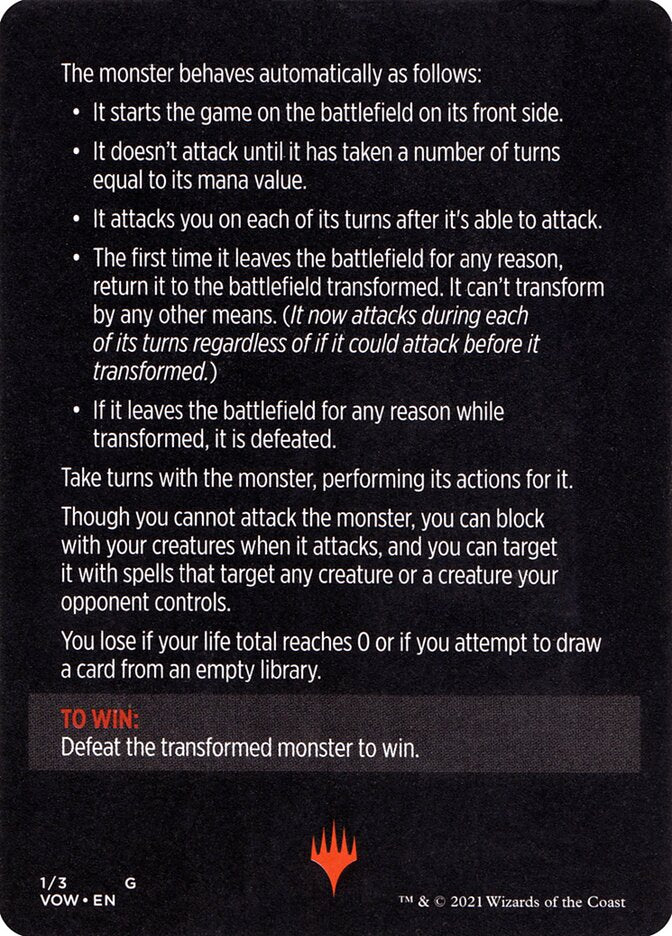 Monster of The Week (Magic Minigame) [Innistrad: Crimson Vow Minigame] - Magic: The Gathering - Card Brawlers | Quebec | Canada |