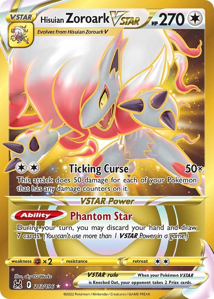 Hisuian Zoroark VSTAR (213/196) [Sword & Shield: Lost Origin] - Pokémon - Card Brawlers | Quebec | Canada |