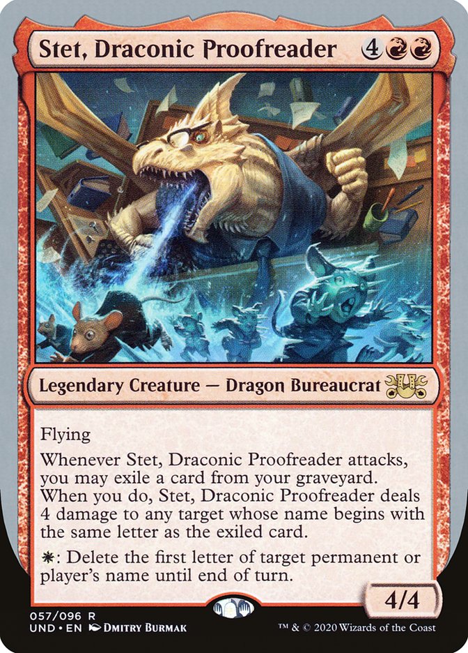 Stet, Draconic Proofreader [Unsanctioned] - Magic: The Gathering - Card Brawlers | Quebec | Canada |