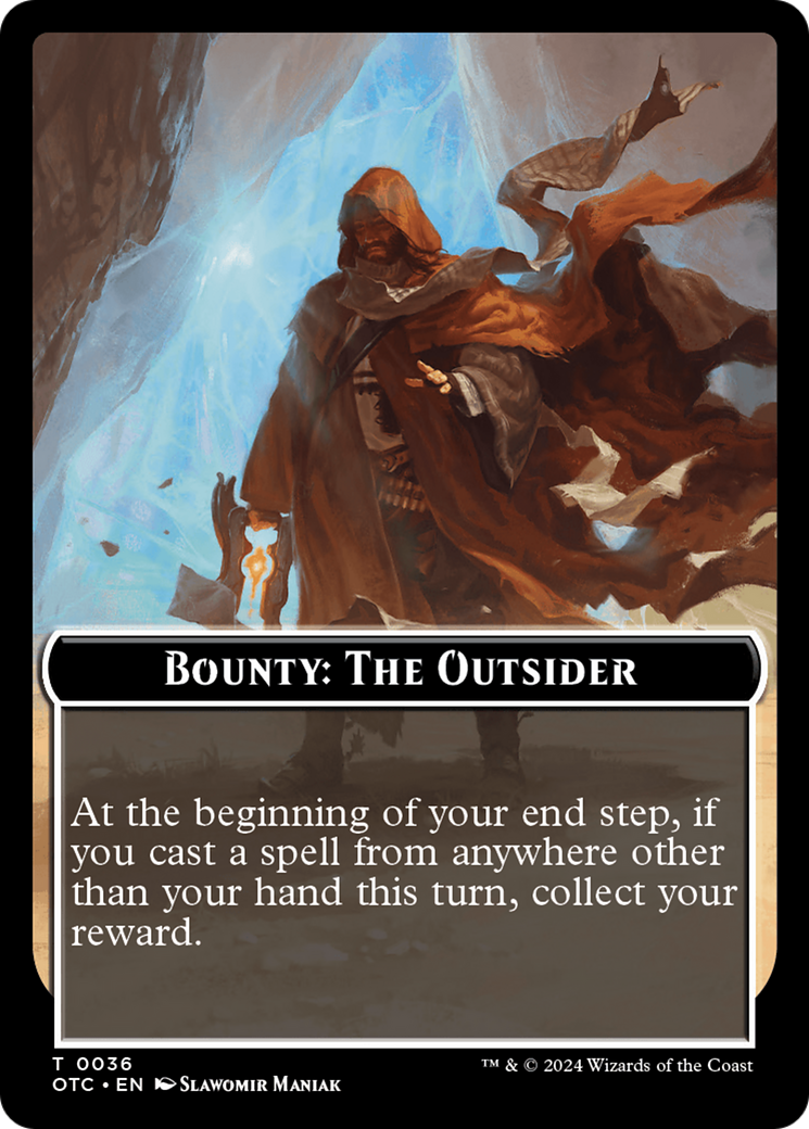 Bounty: The Outsider // Bounty Rules Double-Sided Token [Outlaws of Thunder Junction Commander Tokens] - Magic: The Gathering - Card Brawlers | Quebec | Canada |
