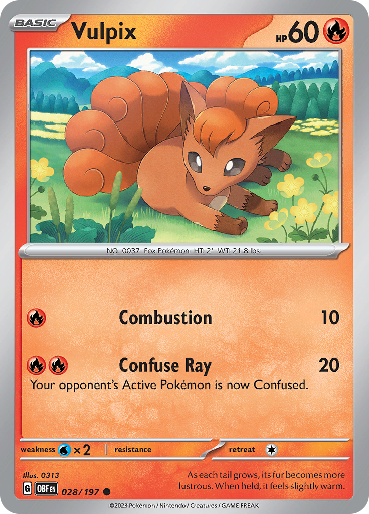 Vulpix (028/197) [Scarlet & Violet: Obsidian Flames] - Pokémon - Card Brawlers | Quebec | Canada |