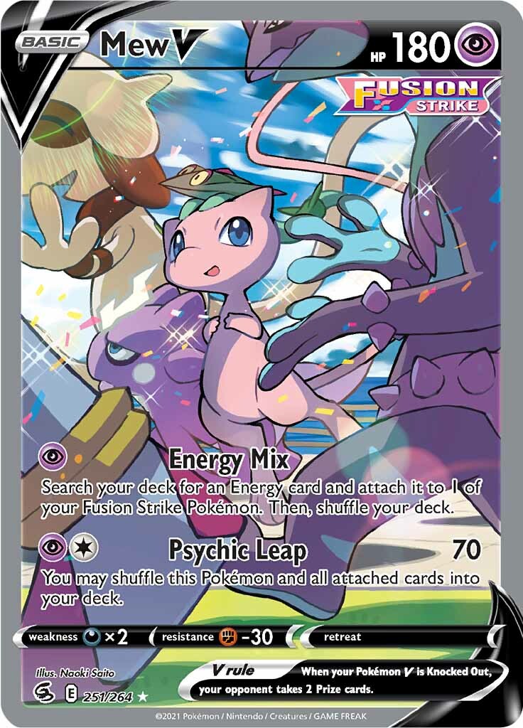 Mew V (251/264) [Sword & Shield: Fusion Strike] - Pokémon - Card Brawlers | Quebec | Canada |