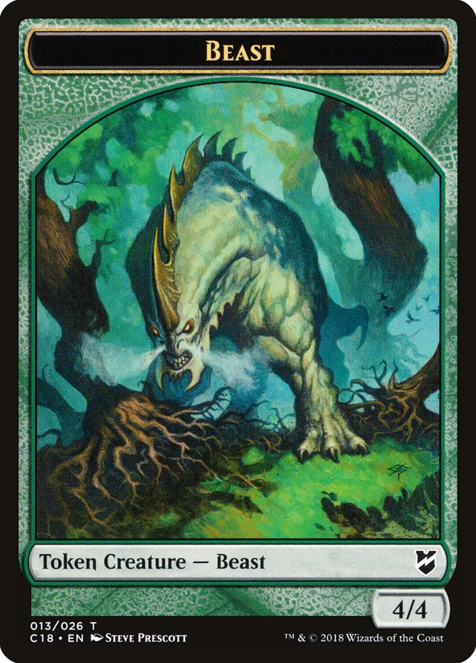 Cat Warrior // Beast (013) Double-Sided Token [Commander 2018 Tokens] - Magic: The Gathering - Card Brawlers | Quebec | Canada |