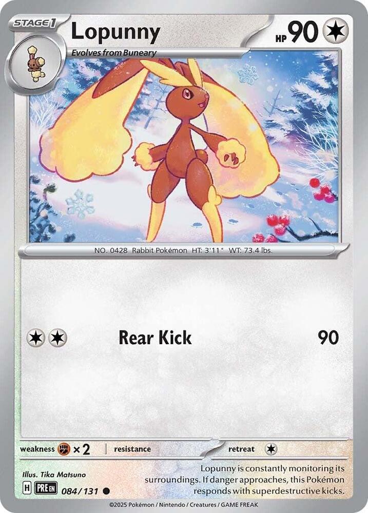 Lopunny (084/131) [Scarlet & Violet: Prismatic Evolutions] - Pokémon - Card Brawlers | Quebec | Canada |