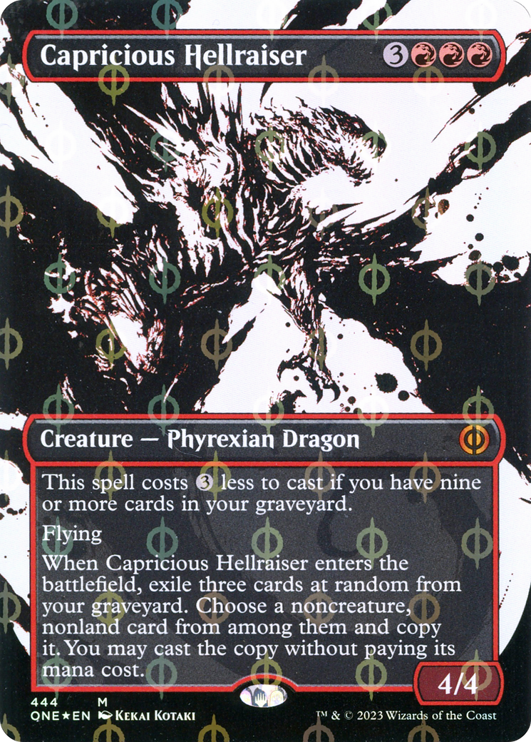Capricious Hellraiser (Borderless Ichor Step-and-Compleat Foil) [Phyrexia: All Will Be One] - Magic: The Gathering - Card Brawlers | Quebec | Canada |