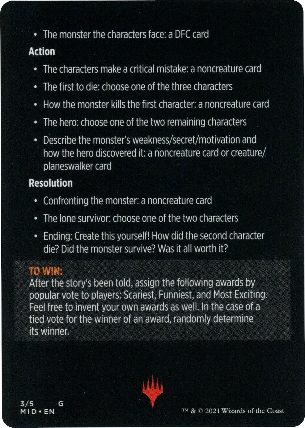 Into the Story: Horror Edition (Magic Minigame) [Innistrad: Midnight Hunt Minigame] - Magic: The Gathering - Card Brawlers | Quebec | Canada |