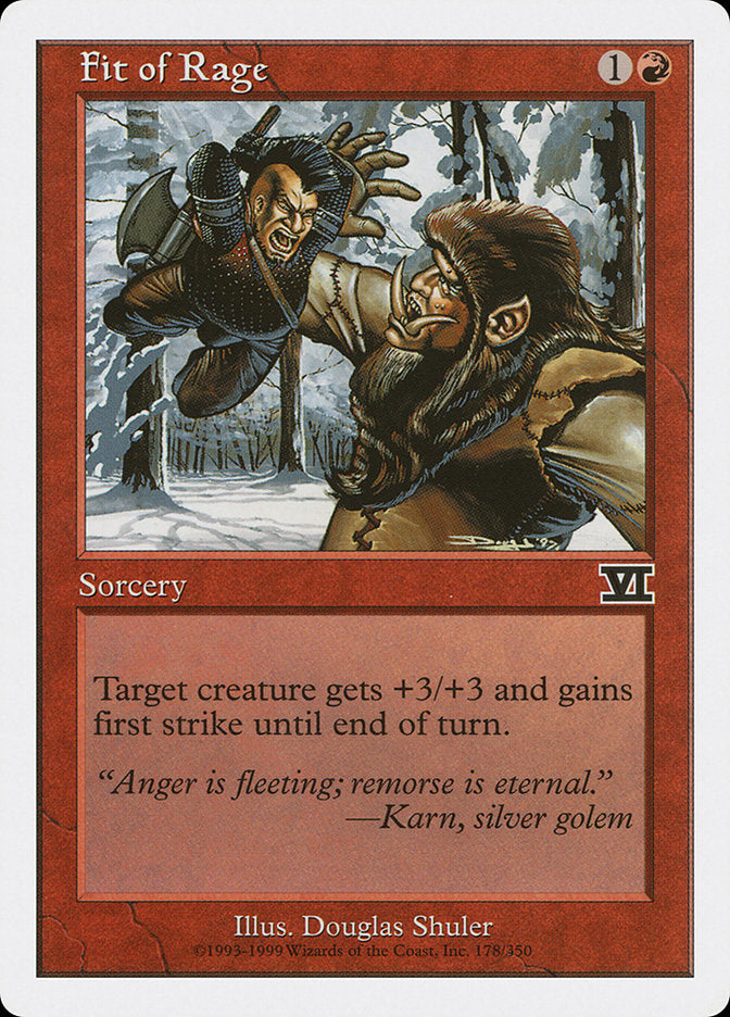 Fit of Rage [Classic Sixth Edition] - Magic: The Gathering - Card Brawlers | Quebec | Canada |