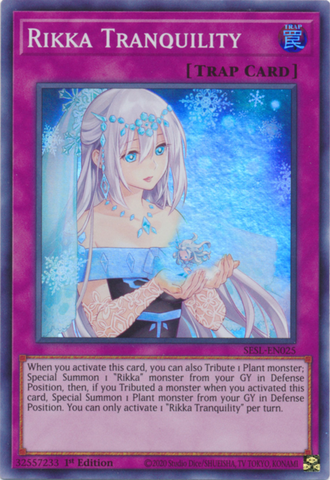 Rikka Tranquility [SESL-EN025] Super Rare - Yu-Gi-Oh! - Card Brawlers | Quebec | Canada |
