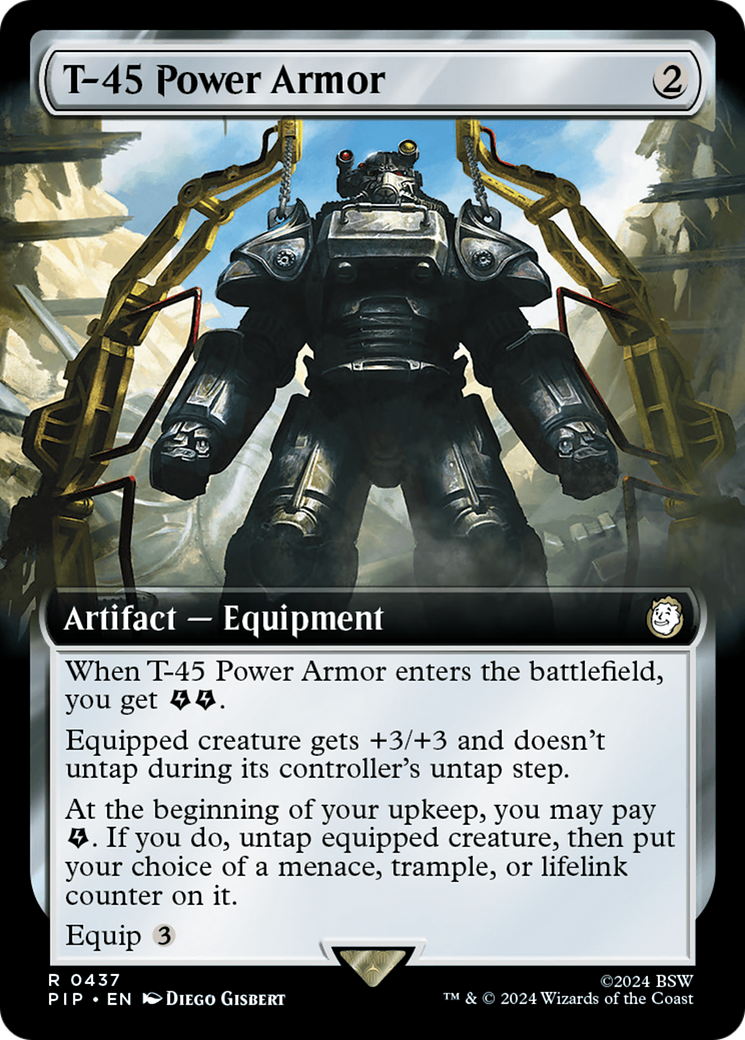 T-45 Power Armor (Extended Art) [Fallout] - Magic: The Gathering - Card Brawlers | Quebec | Canada |