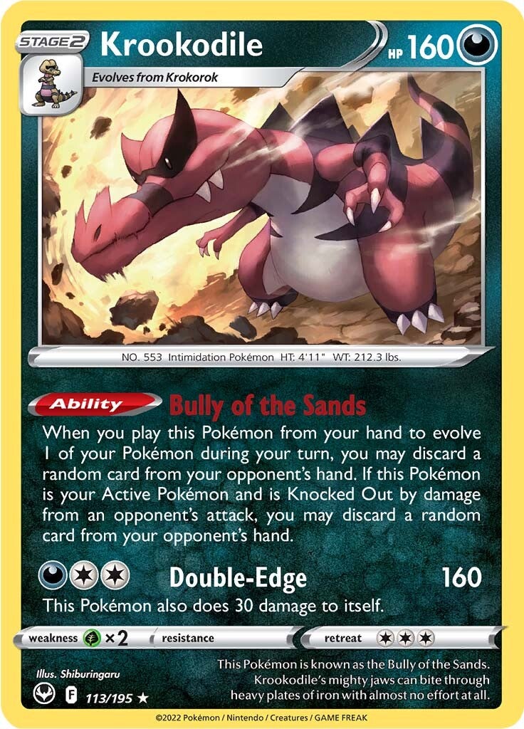 Krookodile (113/195) [Sword & Shield: Silver Tempest] - Pokémon - Card Brawlers | Quebec | Canada |