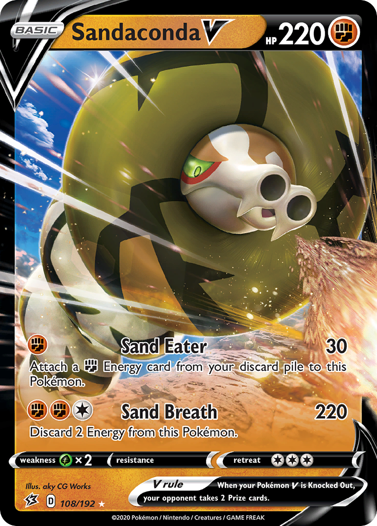 Sandaconda V (108/192) [Sword & Shield: Rebel Clash] - Pokémon - Card Brawlers | Quebec | Canada |