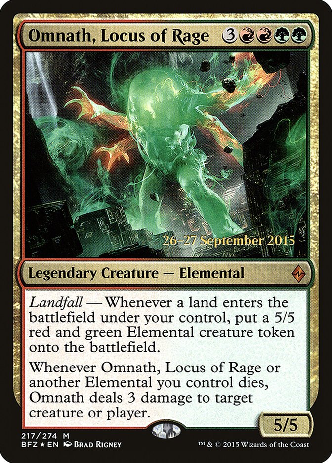 Omnath, Locus of Rage [Battle for Zendikar Prerelease Promos] - Magic: The Gathering - Card Brawlers | Quebec | Canada |