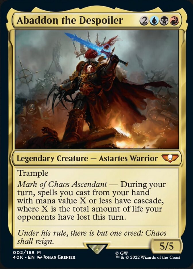 Abaddon the Despoiler (Surge Foil) [Warhammer 40,000] - Magic: The Gathering - Card Brawlers | Quebec | Canada |