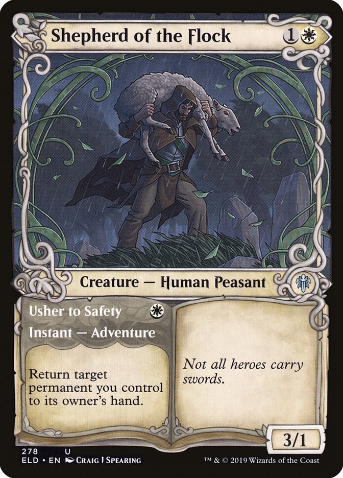 Shepherd of the Flock // Usher to Safety (Showcase) [Throne of Eldraine] - Magic: The Gathering - Card Brawlers | Quebec | Canada |