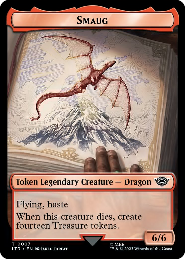 Smaug // Food (0023) Double-Sided Token (Surge Foil) [The Lord of the Rings: Tales of Middle-Earth Tokens] - Magic: The Gathering - Card Brawlers | Quebec | Canada |