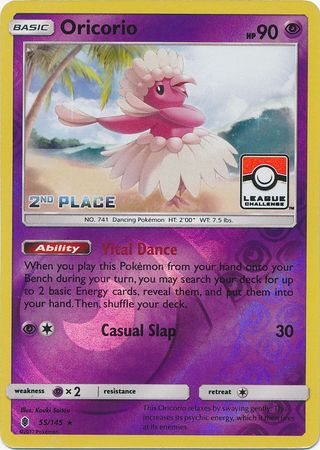 Oricorio (55/145) (League Promo 2nd Place) [Sun & Moon: Guardians Rising] - Pokémon - Card Brawlers | Quebec | Canada |
