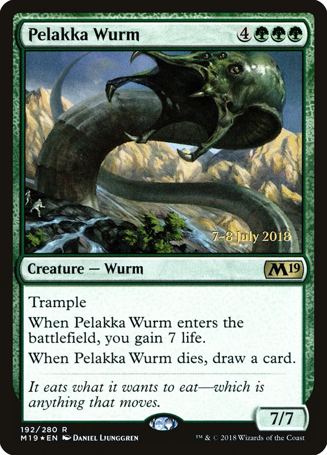 Pelakka Wurm [Core Set 2019 Prerelease Promos] - Magic: The Gathering - Card Brawlers | Quebec | Canada |