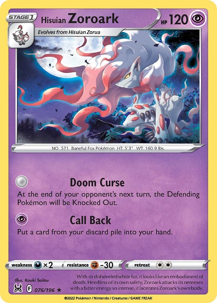 Hisuian Zoroark (076/196) [Sword & Shield: Lost Origin] - Pokémon - Card Brawlers | Quebec | Canada |