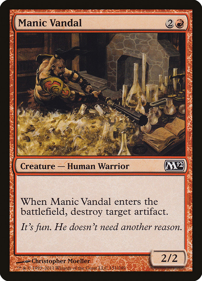 Manic Vandal [Magic 2012] - Magic: The Gathering - Card Brawlers | Quebec | Canada |