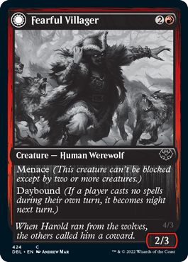 Fearful Villager // Fearsome Werewolf [Innistrad: Double Feature] - Magic: The Gathering - Card Brawlers | Quebec | Canada |