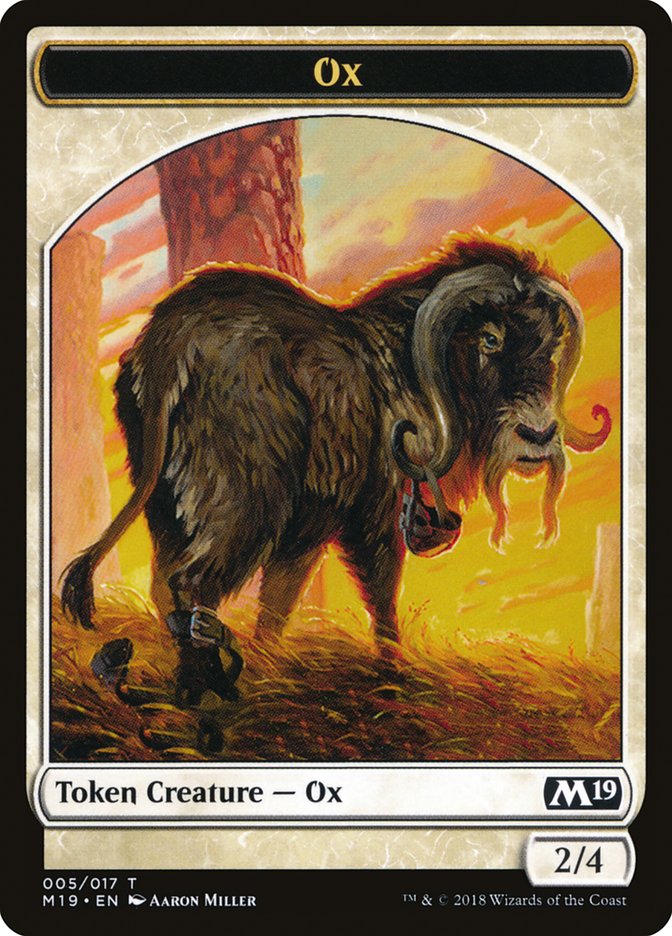 Ox Token [Core Set 2019 Tokens] - Magic: The Gathering - Card Brawlers | Quebec | Canada |