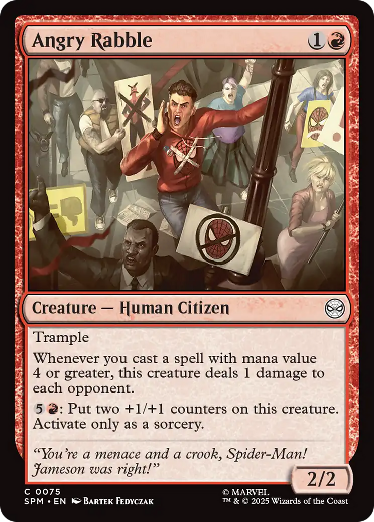 Angry Rabble [Marvel's Spider-Man] - Magic: The Gathering - Card Brawlers | Quebec | Canada |