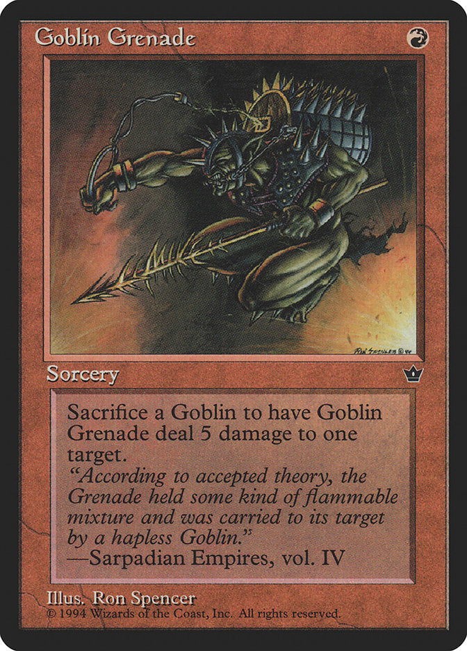 Goblin Grenade (Ron Spencer) [Fallen Empires] - Magic: The Gathering - Card Brawlers | Quebec | Canada |
