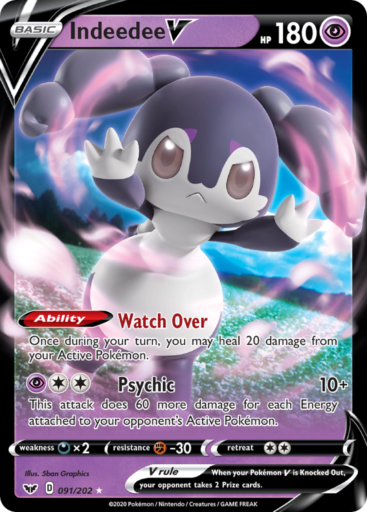 Indeedee V (091/202) [Sword & Shield: Base Set] - Pokémon - Card Brawlers | Quebec | Canada |