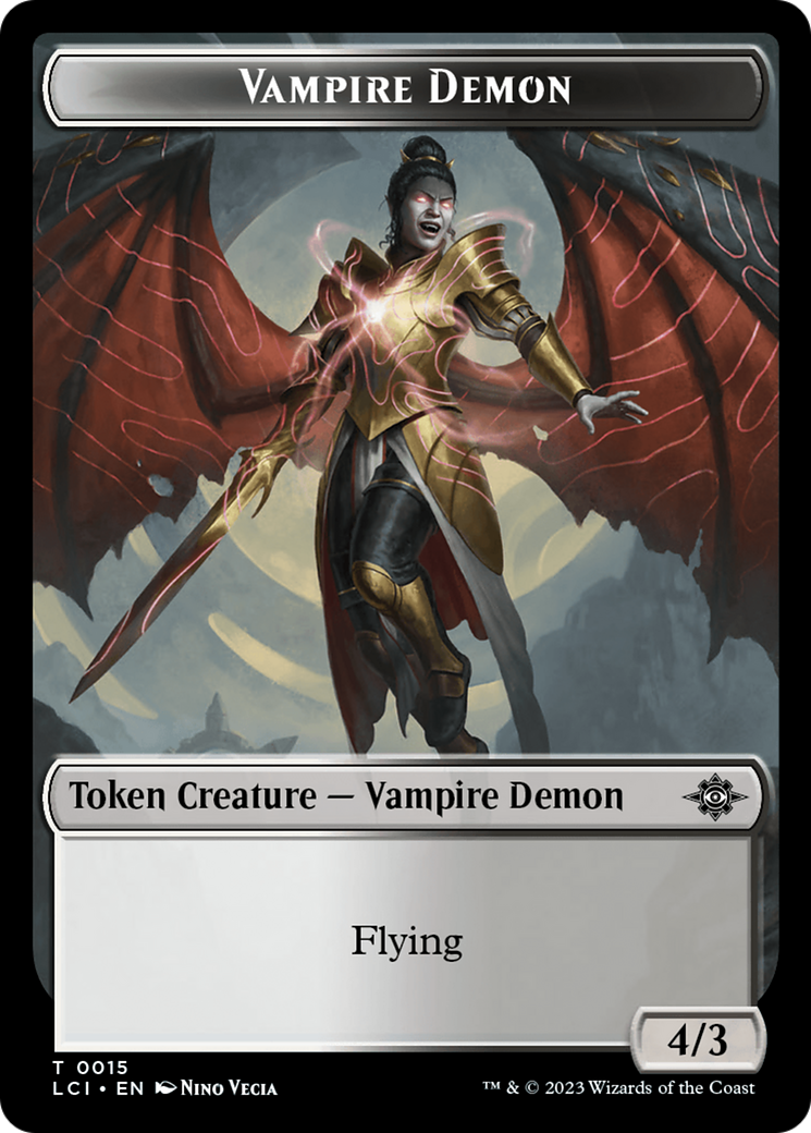 Vampire (0004) // Vampire Demon Double-Sided Token [The Lost Caverns of Ixalan Commander Tokens] - Magic: The Gathering - Card Brawlers | Quebec | Canada |