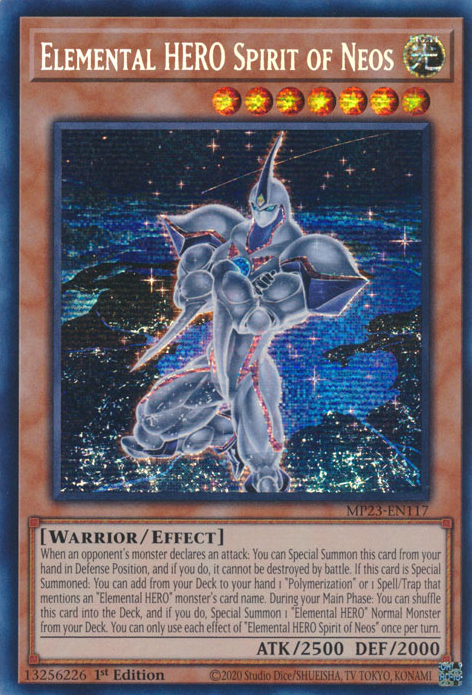 HÉROS Élémentaire Esprit de Neos [MP23-EN117] Prismatic Secret Rare 