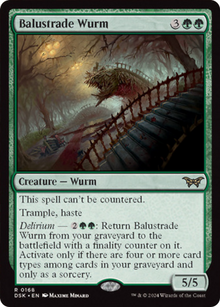 Balustrade Wurm [Duskmourn: House of Horror] - Magic: The Gathering - Card Brawlers | Quebec | Canada |