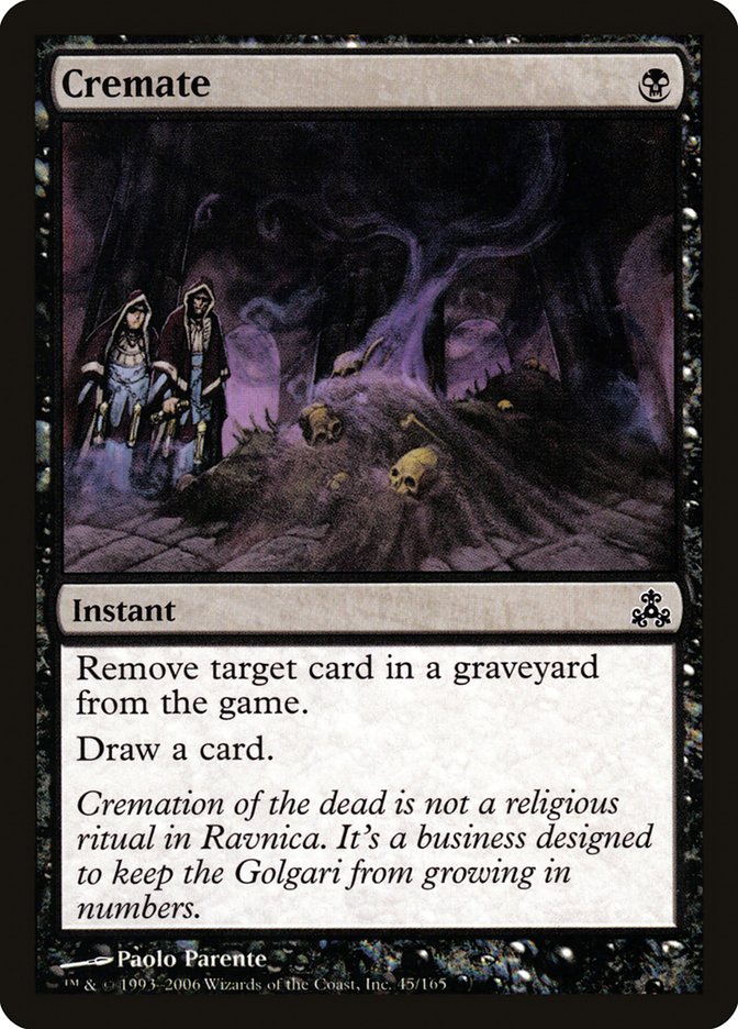Cremate [Guildpact] - Magic: The Gathering - Card Brawlers | Quebec | Canada |