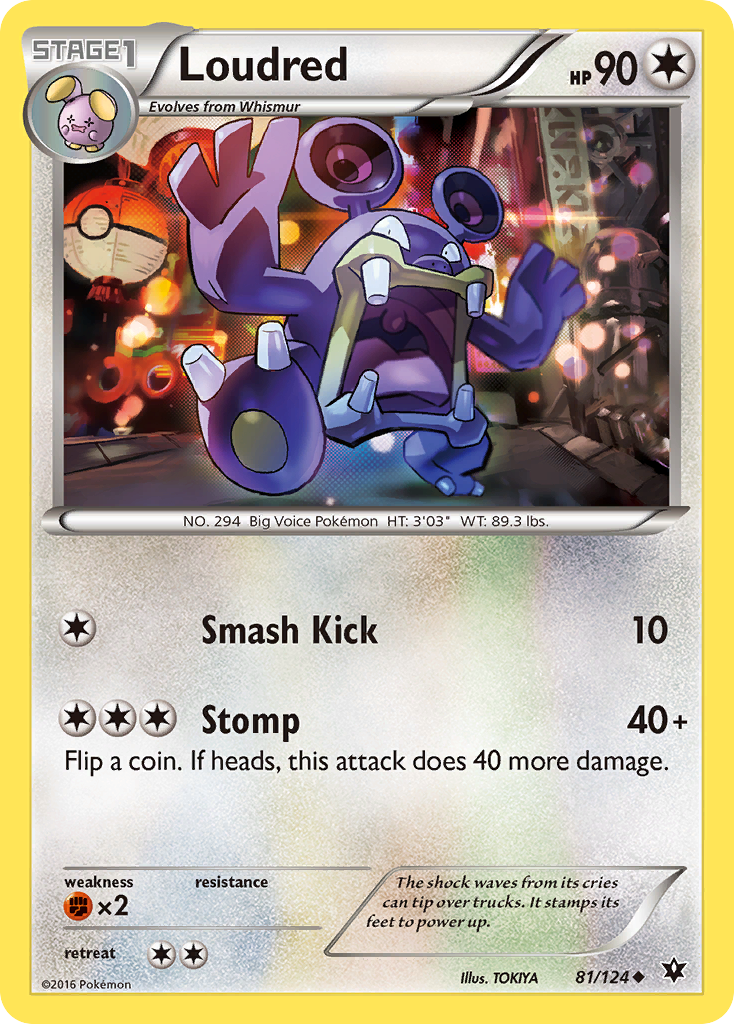 Loudred (81/124) [XY: Fates Collide] - Pokémon - Card Brawlers | Quebec | Canada |