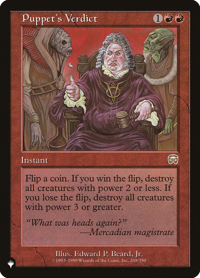 Puppet's Verdict [The List] - Magic: The Gathering - Card Brawlers | Quebec | Canada |
