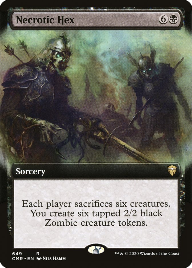 Necrotic Hex (Extended Art) [Commander Legends] - Magic: The Gathering - Card Brawlers | Quebec | Canada |