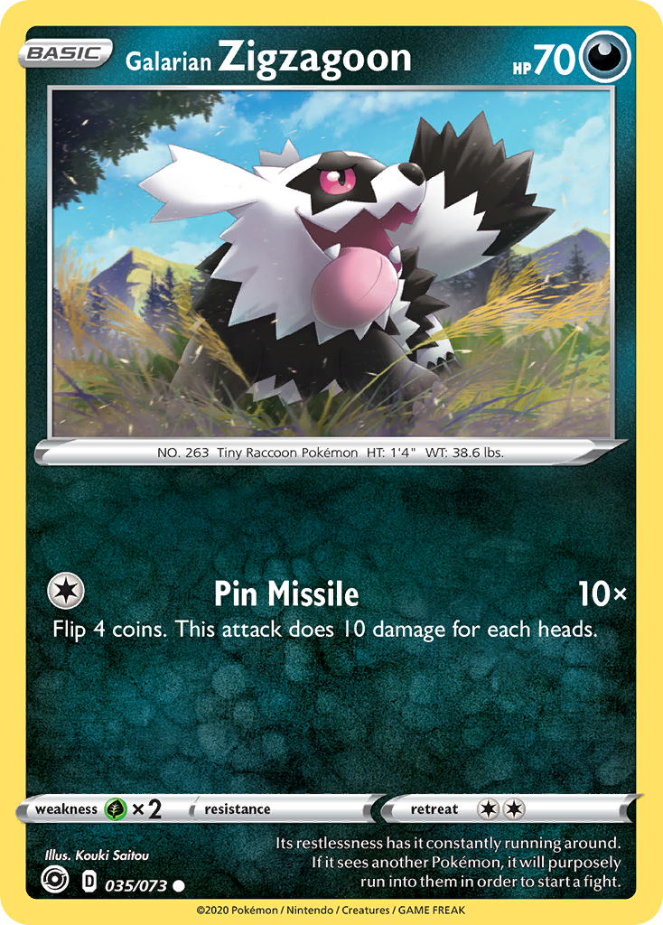 Galarian Zigzagoon (035/073) [Sword & Shield: Champion's Path] - Pokémon - Card Brawlers | Quebec | Canada |