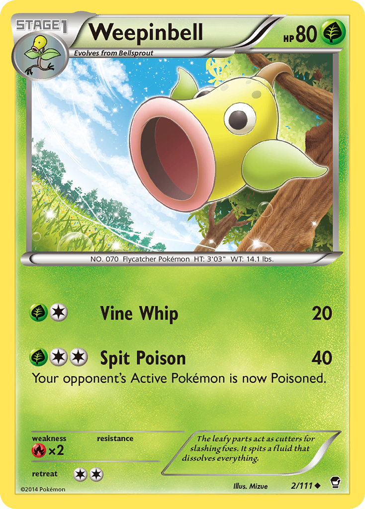Weepinbell (2/111) [XY: Furious Fists] - Pokémon - Card Brawlers | Quebec | Canada |