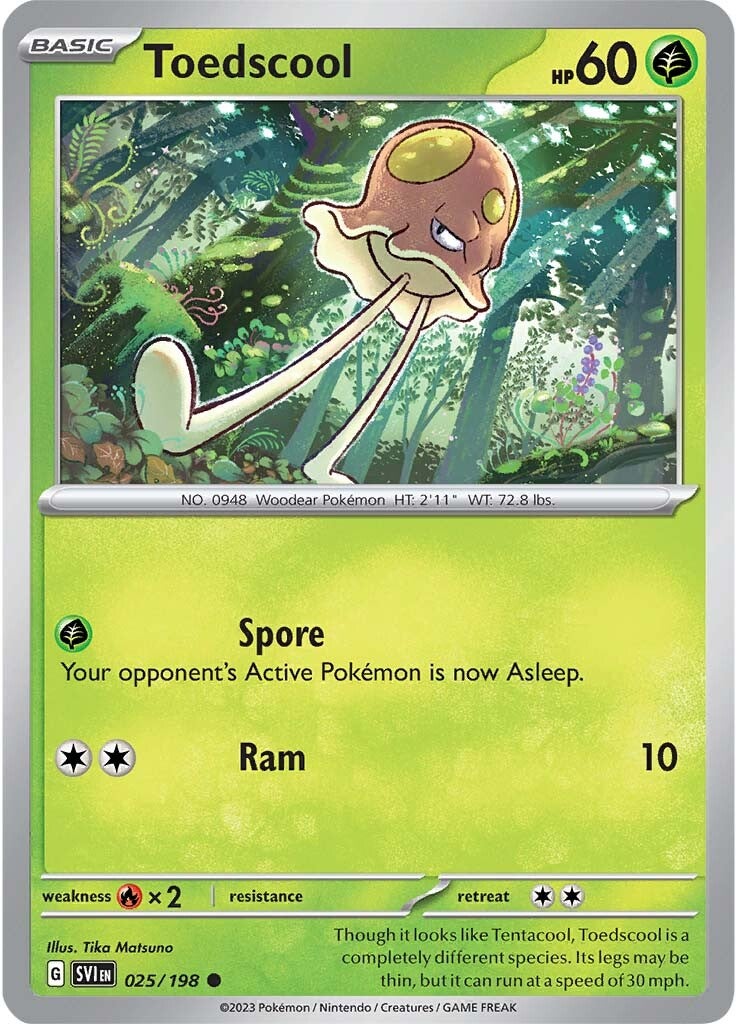 Toedscool (025/198) [Scarlet & Violet: Base Set] - Pokémon - Card Brawlers | Quebec | Canada |