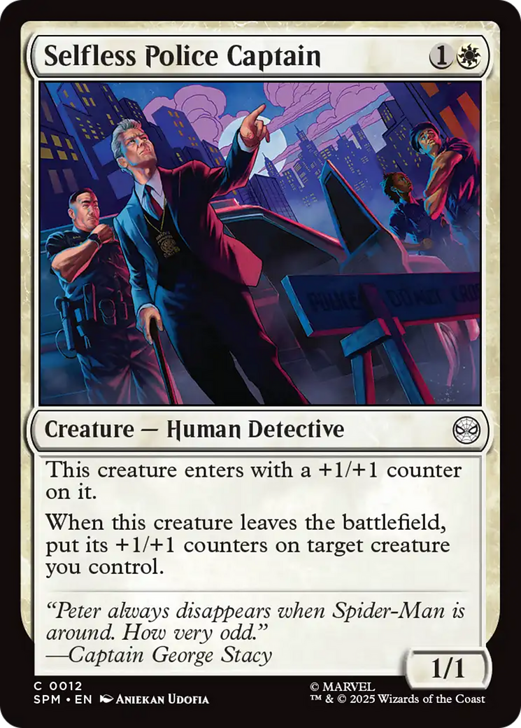 Selfless Police Captain [Marvel's Spider-Man] - Magic: The Gathering - Card Brawlers | Quebec | Canada |