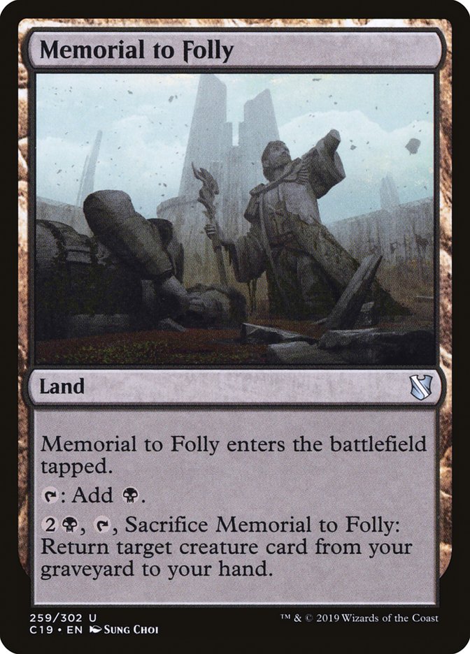 Memorial to Folly [Commander 2019] - Magic: The Gathering - Card Brawlers | Quebec | Canada |