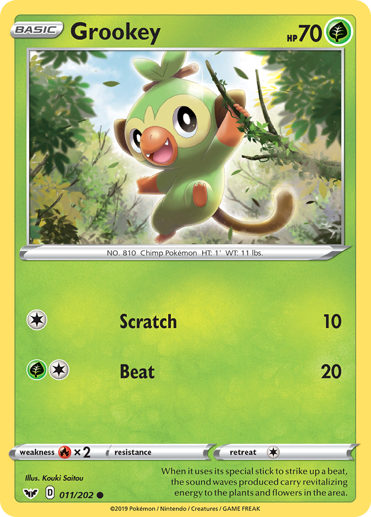 Grookey (011/202) [Sword & Shield: Base Set] - Pokémon - Card Brawlers | Quebec | Canada |
