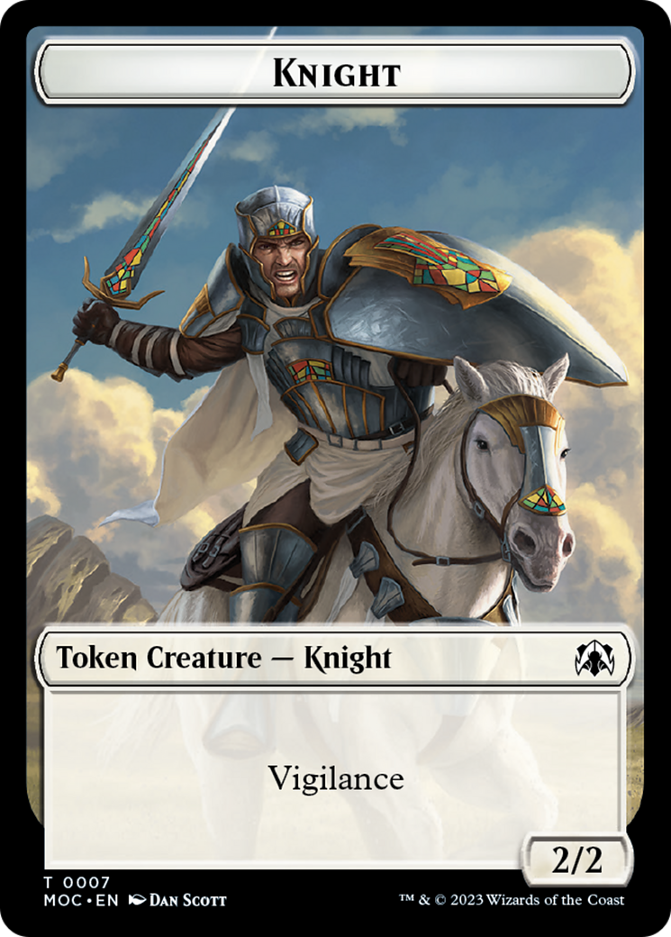 Knight (7) // Spirit (14) Double-Sided Token [March of the Machine Commander Tokens] - Magic: The Gathering - Card Brawlers | Quebec | Canada |