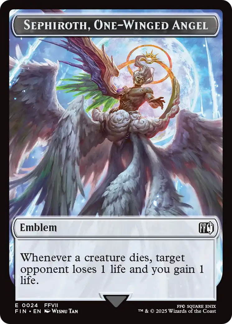 Emblem - Sephiroth, One-Winged Angel // Robot Warrior Double-Sided Token [FINAL FANTASY Tokens] - Magic: The Gathering - Card Brawlers | Quebec | Canada |